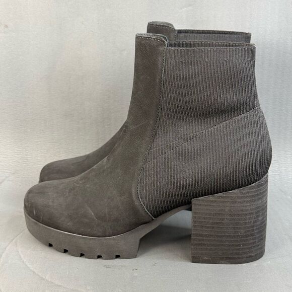 EILEEN FISHER Farrah Tumbled Nubuck Bootie shoes women’s size 9.5 - Picture 4 of 11